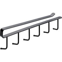 Hettich Garderobenleiste 6 Haken Stahl 26,5 x 7,2 x 1,5 cm schwarz Hettich Garderobenleiste 6 Haken Stahl 26,5 x 7,2 x 1,5 cm schwarz von HETTICH