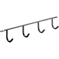 Hettich Garderobenleiste für Unterbaumontage 4 Haken Stahl 27,5 x 5,2 x 3,5 cm schwarz Hettich Garderobenleiste für Unterbaumontage 4 Haken Stahl 27,5 x 5,2 x 3,5 cm schwarz von HETTICH
