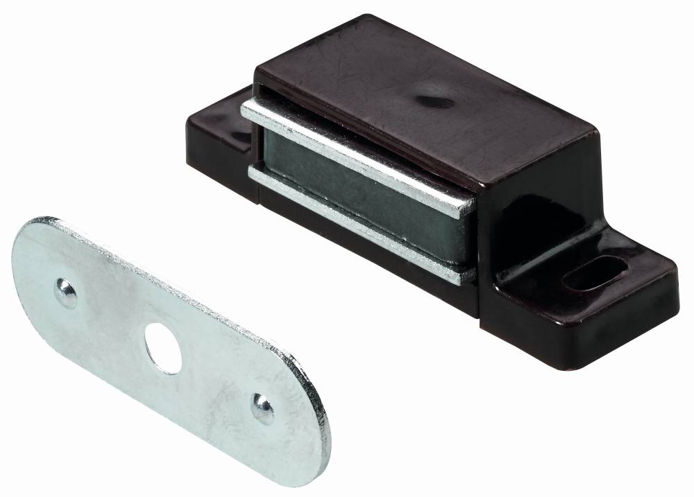 Hettich Magnetschnäpper 15 x 14 x 45 mm braun 4 kg mit Schrauben - 4 Stück von HETTICH