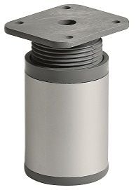 Hettich Möbelfuss Design 4,0 x 6,0 - 7,5 cm Aluminium-Optik - 1 Stück von HETTICH