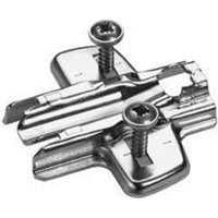 Hettich - Möbel-Kreuzmontageplatte, Distanz 3mm, Sensys 8099, 9071587, vernickelt von HETTICH