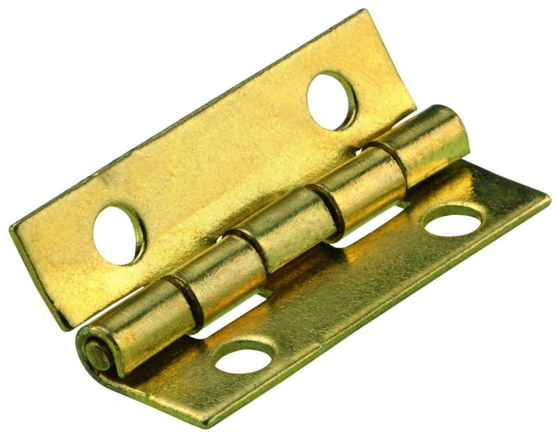 Hettich Schmales Scharnier Stahl, vermessingt, 15 x 25 mm von HETTICH