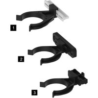 Korrekt Sockelblendenhalter Clip zum anschrauben, Kunststoff schwarz von HETTICH