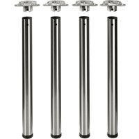 MB-Tischbeinset, ø 50x710mm, Efua, 70132, edelstahloptik glanz - Hettich von HETTICH