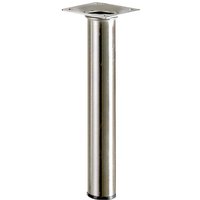 Tischbein 3,0 x 25 cm Stahl Aluminium-Optik - 1 Stück Tischbeine - Hettich von HETTICH