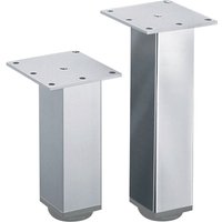 Unterbau-Möbelfuß, 46x46x200mm, Lano sq, 9119546, silber eloxiert - Hettich von HETTICH
