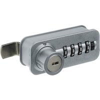 Hettich - Zahlenschloss mit Riegel links Fixcode Kunststoff/Stahl verchromt von HETTICH