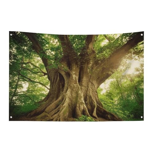 Dicke Baumflagge mit 4 Ösen, strapazierfähiges Polyester, einseitige Flaggen, wetterbeständige Banner für Wohnheim, Partys, Filme, Festivals, Dekoration, 119,4 x 177,8 cm Dicke Baumflagge mit 4 Ösen, strapazierfähiges Polyester, einseitige Flaggen, wetterbeständige Banner für Wohnheim, Partys, Filme, Festivals, Dekoration, 119,4 x 177,8 cm von HETVBNS