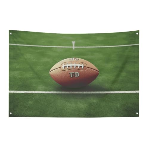 Fußballfeldball-Sportflagge mit 4 Ösen, strapazierfähiges Polyester, einseitige Flaggen, wetterbeständige Banner für Wohnheim, Partys, Filme, Festivals, Dekoration, 119,4 x 177,8 cm Fußballfeldball-Sportflagge mit 4 Ösen, strapazierfähiges Polyester, einseitige Flaggen, wetterbeständige Banner für Wohnheim, Partys, Filme, Festivals, Dekoration, 119,4 x 177,8 cm von HETVBNS