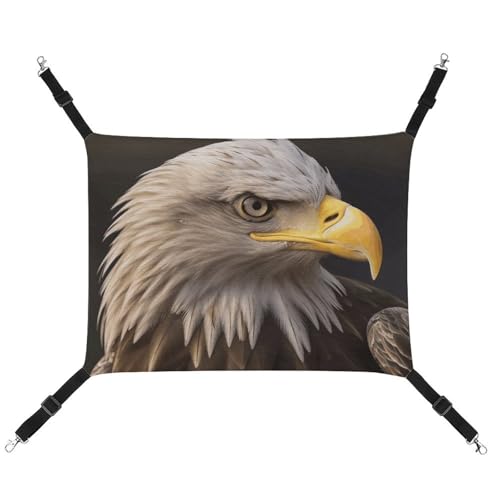 HETVBNS Glatzenadler Haustierhängematte für Katzen & Hunde, weiche atmungsaktive Canvas-Hängematte mit verstellbaren Riemen, bequemes und langlebiges Hängebett für kleine bis mittelgroße Haustiere von HETVBNS