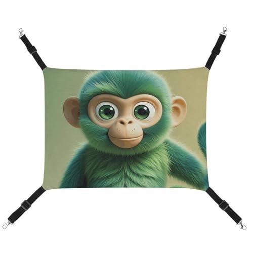 HETVBNS Green Clever Monkey Haustierhängematte für Katzen und Hunde, weiche atmungsaktive Canvas-Hängematte mit verstellbaren Riemen, bequemes und langlebiges Hängebett für kleine bis mittelgroße HETVBNS Green Clever Monkey Haustierhängematte für Katzen und Hunde, weiche atmungsaktive Canvas-Hängematte mit verstellbaren Riemen, bequemes und langlebiges Hängebett für kleine bis mittelgroße von HETVBNS