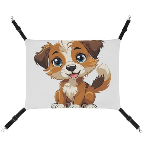 HETVBNS Hängematte für kleine Hunde und Katzen, weiche atmungsaktive Canvas-Hängematte mit verstellbaren Riemen, bequemes und langlebiges Hängebett für kleine bis mittelgroße Haustiere von HETVBNS