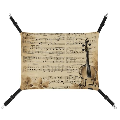 HETVBNS Musiknoten Haustierhängematte für Katzen & Hunde, weiche atmungsaktive Canvas-Hängematte mit verstellbaren Trägern, bequemes und langlebiges Hängebett für kleine bis mittelgroße Haustiere HETVBNS Musiknoten Haustierhängematte für Katzen & Hunde, weiche atmungsaktive Canvas-Hängematte mit verstellbaren Trägern, bequemes und langlebiges Hängebett für kleine bis mittelgroße Haustiere von HETVBNS