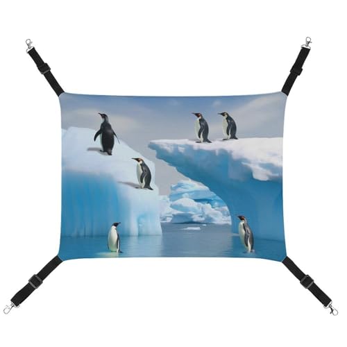 HETVBNS Penguins On The Iceberg Haustierhängematte für Katzen & Hunde, weiche atmungsaktive Canvas-Hängematte mit verstellbaren Riemen, bequemes und langlebiges Hängebett für kleine bis mittelgroße HETVBNS Penguins On The Iceberg Haustierhängematte für Katzen & Hunde, weiche atmungsaktive Canvas-Hängematte mit verstellbaren Riemen, bequemes und langlebiges Hängebett für kleine bis mittelgroße von HETVBNS