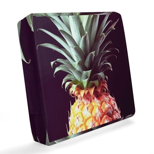 HETVBNS Wasserdichte Couch-Kissenbezüge für Haustiere, schöne Ananas-Sofa-Kissenbezug, waschbar, UV- und wetterbeständig, Sitzbezug für Terrassenmöbel, 56 x 51 x 10 cm von HETVBNS