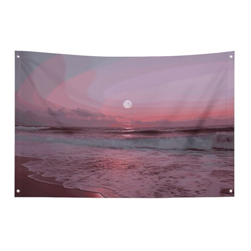 Lila Mondflagge mit 4 Ösen, strapazierfähiges Polyester, einseitige Flaggen, wetterbeständige Banner für Wohnheim, Partys, Filme, Festivals, Dekoration, 119,4 x 177,8 cm Lila Mondflagge mit 4 Ösen, strapazierfähiges Polyester, einseitige Flaggen, wetterbeständige Banner für Wohnheim, Partys, Filme, Festivals, Dekoration, 119,4 x 177,8 cm von HETVBNS