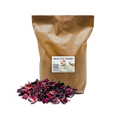 HEULAND® Healthys - Hibiskusblüten 150 g, Ergänzungsfutter für Kaninchen, Meerschweinchen, Hamster, Nager - artgerechtes Futter mit vielen Vitaminen & Nährstoffen. (Nachfüllbeutel) von HEULAND