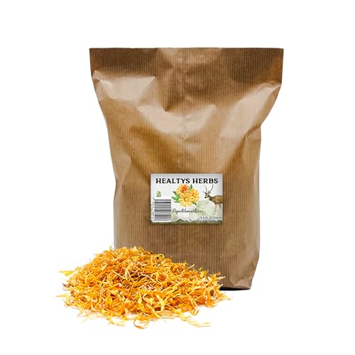 HEULAND® Healthys - Ringelblume 50g, Ergänzungsfutter für Kaninchen, Meerschweinchen, Hamster, Nager - artgerechtes Futter mit vielen Vitaminen & Nährstoffen. (Nachfüllbeutel) von HEULAND