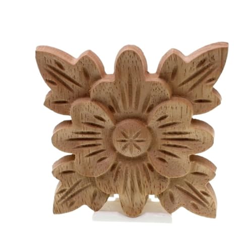 1 stücke Blume Carving Holz Applikationen for Möbel Schrank Holz Leisten Aufkleber Dekorative Figuren für Möbel, Schränke, Wände und Türen(Style1 8cm) von HEUchuan
