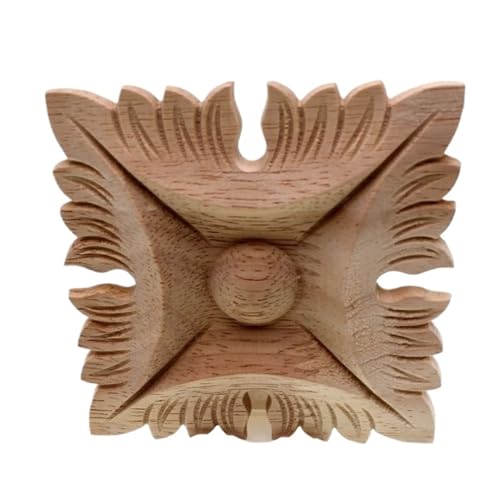 1 stücke Blume Carving Holz Applikationen for Möbel Schrank Holz Leisten Aufkleber Dekorative Figuren für Möbel, Schränke, Wände und Türen(Style2 8cm) von HEUchuan