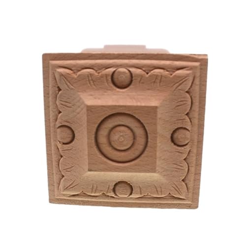 1 stücke Blume Carving Holz Applikationen for Möbel Schrank Holz Leisten Aufkleber Dekorative Figuren für Möbel, Schränke, Wände und Türen(Style3 12cm) von HEUchuan