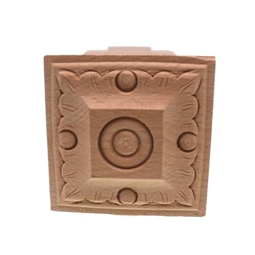 1 stücke Blume Carving Holz Applikationen for Möbel Schrank Holz Leisten Aufkleber Dekorative Figuren für Möbel, Schränke, Wände und Türen(Style4 5cm) von HEUchuan
