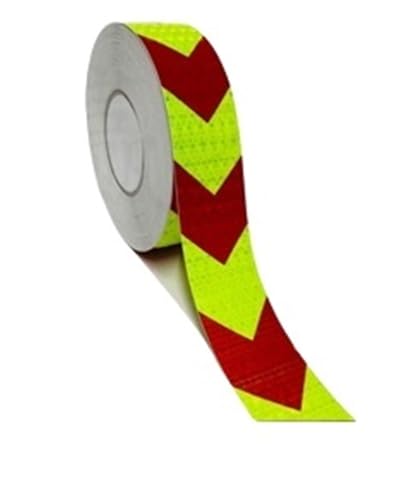 5 cm x 50 m Rolle, reflektierender Aufkleber, Sicherheitswarnmarkierung, Reflektorstreifen, Pfeil, reflektierendes Klebeband, Autoaufkleber for Auto, Fahrradanhänger für Straßeneinrichtungen Sicherhei von HEUchuan