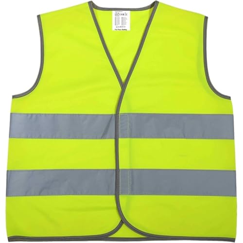 Reflektierende Sicherheitsweste, Schultraining, atmungsaktive Weste, gut sichtbare Reflektorstreifen in mehreren Farben für Bauarbeiten, Arbeiten im Freien(Yellow,S) von HEUchuan