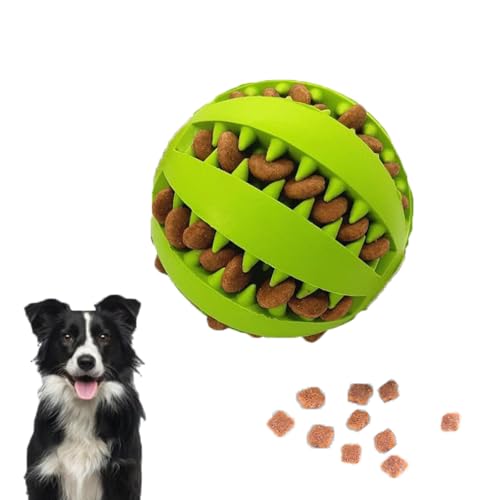 HEVIBK Futterball für Hunde ，Hundespielzeug Intelligenz Ball，Hundeball für Kleine Mittelgroße Große Hunde (Grün, 5cm) von HEVIBK