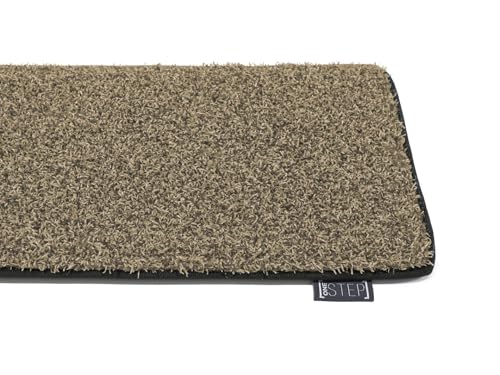 HEVO oneSTEP Stufenmatte für Wohnmobil & Wohnwagen – rutschfeste Trittstufe mit Reinigungseffekt – Hochwertige Matte in Rot, Grau, Schwarz oder Braun – Ideal für Camping & Outdoor 50 x 20cm mit Gurt von HEVO
