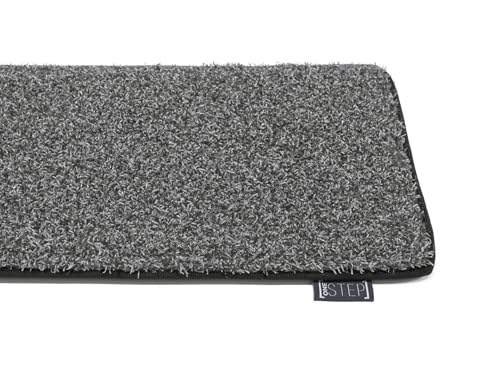 HEVO oneSTEP Stufenmatte für Wohnmobil & Wohnwagen – rutschfeste Trittstufe mit Reinigungseffekt – Hochwertige Matte in Rot, Grau, Schwarz oder Braun – Ideal für Camping & Outdoor 50 x 20cm mit Gurt von HEVO