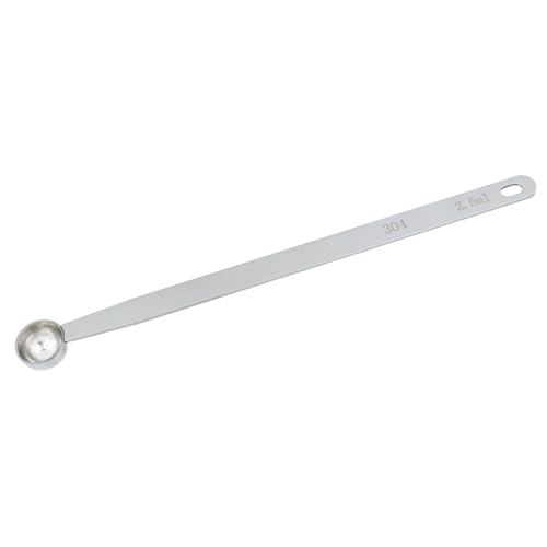 HEVSTIL 1/4 Esslöffel Kaffeeschaufel, 20 cm langer Griff, 1/4 Esslöffel (2,5 ml) Kaffeeschaufel, Edelstahl-Kaffeemesslöffel und Schaufel mit langen Griffen für gemahlenen Kaffee von HEVSTIL