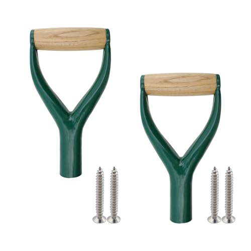 HEVSTIL 2er-Pack D-Grip Schaufelgriffe – Metall-Ersatz-Werkzeuggriffe für Schaufeln und Rechen | passend für 3,1 cm Schaft | Grün HEVSTIL 2er-Pack D-Grip Schaufelgriffe – Metall-Ersatz-Werkzeuggriffe für Schaufeln und Rechen | passend für 3,1 cm Schaft | Grün von HEVSTIL