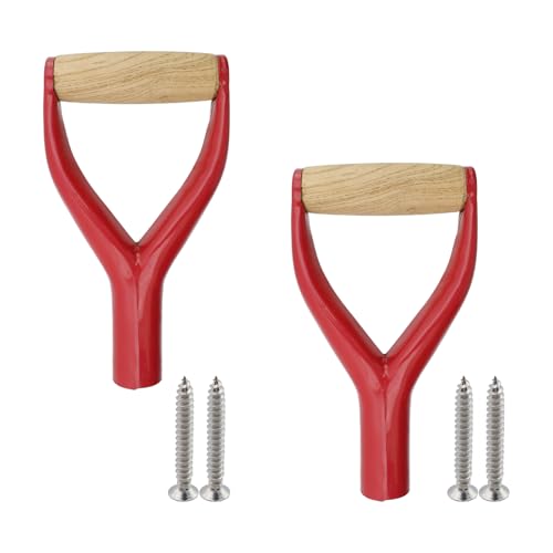 HEVSTIL 2er-Pack D-Grip Schaufelgriffe – Metall-Ersatz-Werkzeuggriffe für Schaufeln und Rechen | passend für 3,1 cm Schaft | Rot HEVSTIL 2er-Pack D-Grip Schaufelgriffe – Metall-Ersatz-Werkzeuggriffe für Schaufeln und Rechen | passend für 3,1 cm Schaft | Rot von HEVSTIL