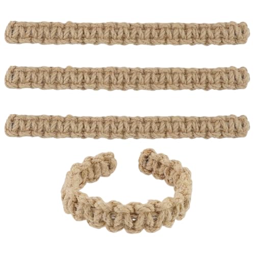 HEVSTIL 4 Stück verstellbare Vorhang-Raffhalter ohne Bohren, handgefertigte Jute mit Edelstahlkern, einfach zu drehen und festzuziehen, rustikale Boho-Bauernhaus-Dekoration, vielseitig einsetzbar für HEVSTIL 4 Stück verstellbare Vorhang-Raffhalter ohne Bohren, handgefertigte Jute mit Edelstahlkern, einfach zu drehen und festzuziehen, rustikale Boho-Bauernhaus-Dekoration, vielseitig einsetzbar für von HEVSTIL