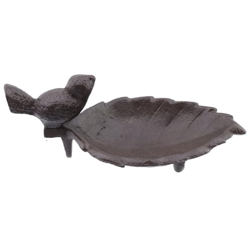 HEVSTIL Robuste Vogeltränke aus Gusseisen – Retro-Blätter-Design – wetterbeständiges Vogelfutterhaus & Wasserbecken für den Außenbereich, perfekt für Garten, Terrasse & Hof, Antik-Finish HEVSTIL Robuste Vogeltränke aus Gusseisen – Retro-Blätter-Design – wetterbeständiges Vogelfutterhaus & Wasserbecken für den Außenbereich, perfekt für Garten, Terrasse & Hof, Antik-Finish von HEVSTIL