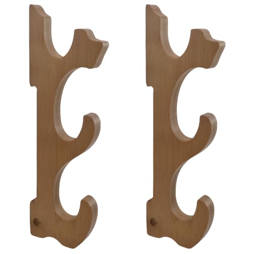 HEVSTIL Schwert-Wandhalterung – 3-stöckiges Holzdisplay mit Samt-Pads – 23,9 cm Wandhalterung für Schwerter – einfache Installation von HEVSTIL
