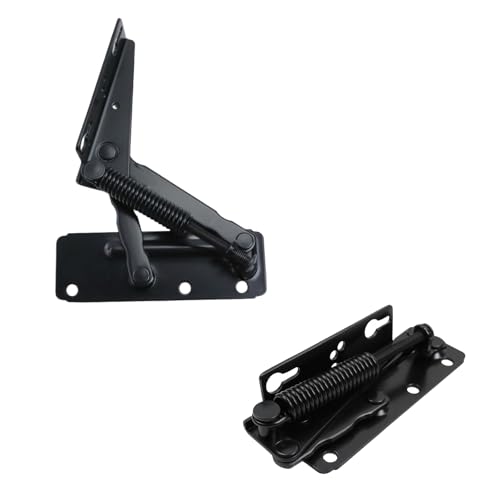 HEVSTIL Top Lift Stützhalterung mit 80° Federscharnier – robuste Klappbett- & Sofa-Unterstützung Hardware – inklusive linken und rechten Scharnieren, einfache DIY-Installation, Schwarz HEVSTIL Top Lift Stützhalterung mit 80° Federscharnier – robuste Klappbett- & Sofa-Unterstützung Hardware – inklusive linken und rechten Scharnieren, einfache DIY-Installation, Schwarz von HEVSTIL