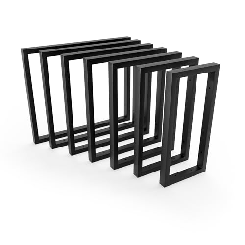 HEVVA Doppelte Waschtischhalterung 20/25/30/35/40/45/50 cm | REUSS | Aufsatz-Waschbecken Halterung, Schwerlastträger, Wandkonsole, Waschtischplatte Unterbau | (2er Set - Schwarz, 45 cm) von HEVVA