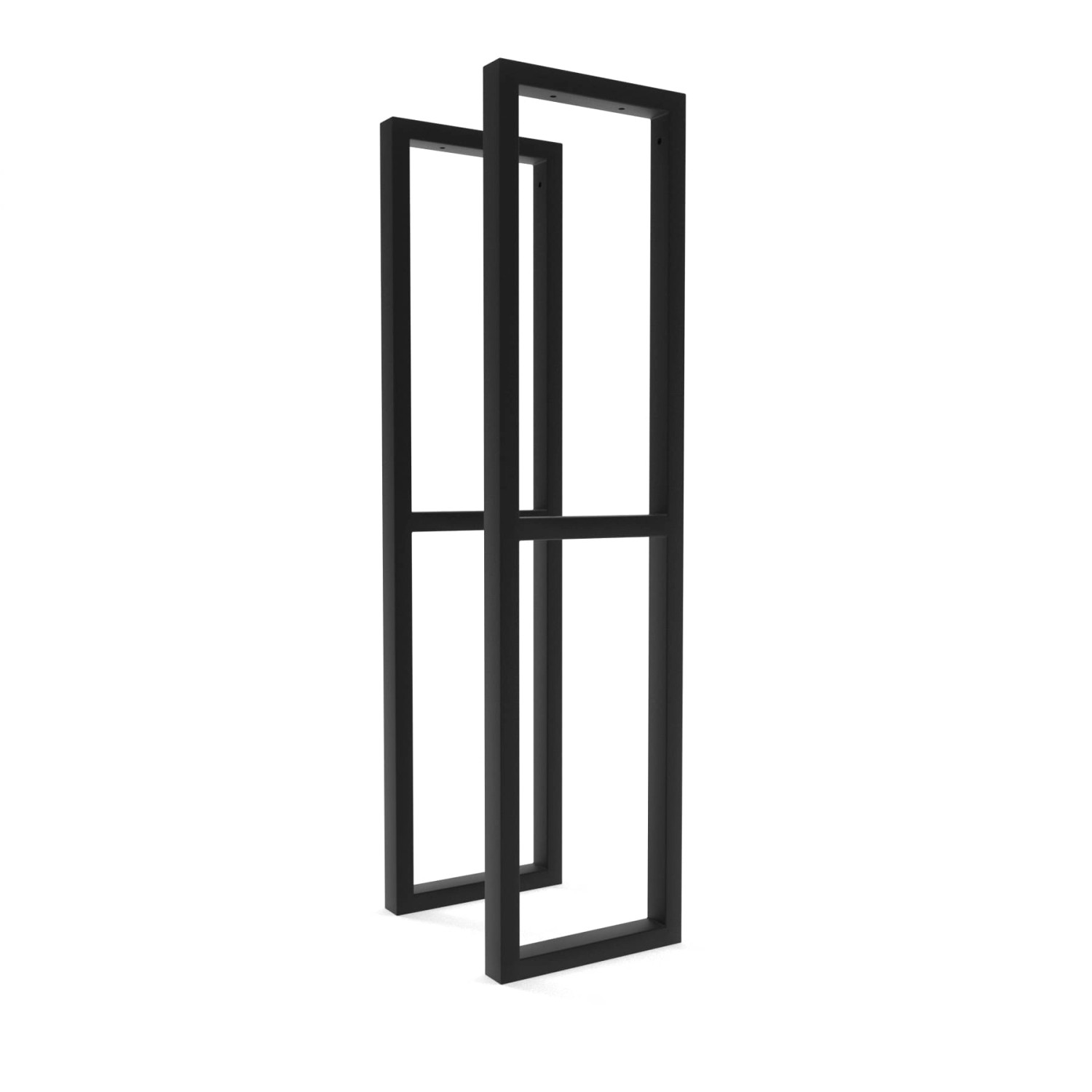 HEVVA Gestell Doppel-Waschtisch NECKAR 20 cm Tief 2er Set Schwarz von HEVVA