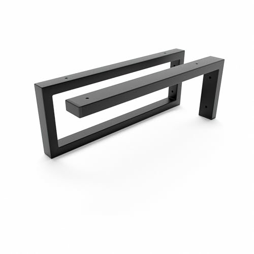 HEVVA Set Waschtischhalterung 20/25/30/35/40/45 cm | RHEIN-MAIN | Aufsatz-Waschbecken, Schwerlastträger, Wandkonsole, Waschtischplatte Unterbau | (2er Set - Schwarz, 30 cm) von HEVVA