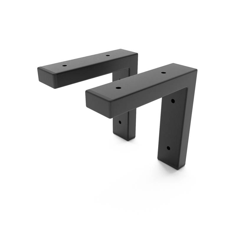 HEVVA Schwerlast Regalhalterung MAIN 15 cm Tief 2er Set Schwarz von HEVVA