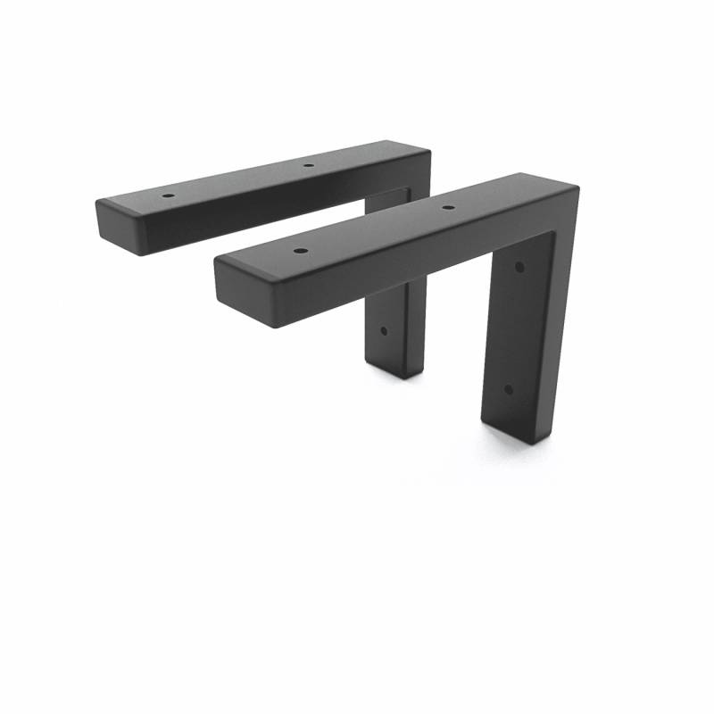 HEVVA Schwerlast Regalhalterung MAIN 20 cm Tief 2er Set Schwarz von HEVVA