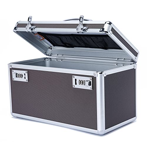 Medizinbox mit Kombination. 36.1x18.3x20.8cm, Geeignet für die Lagerung von Medikamenten und wichtigen persönlichen Gegenständen. Einschließlich kleiner tragbarer Pillendose (kaffee/groß) von HEWEI WORKS