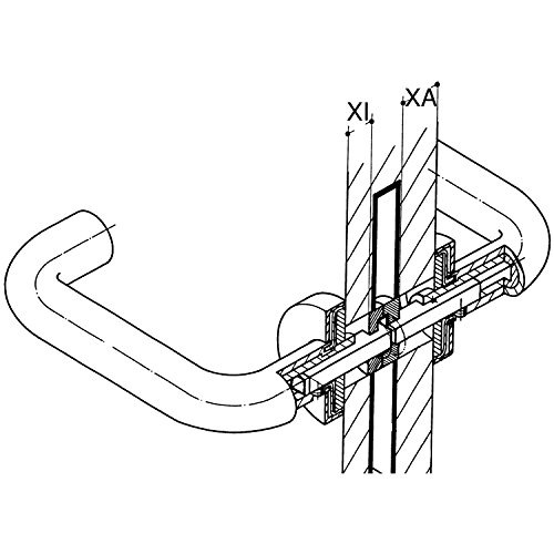 HEWI 9.2.5R Drückerstift geteilt 72.3 R - VK 9 mm, 39, 1-49 x 9, 1-19 mm, Stahl verzinkt, von HEWI