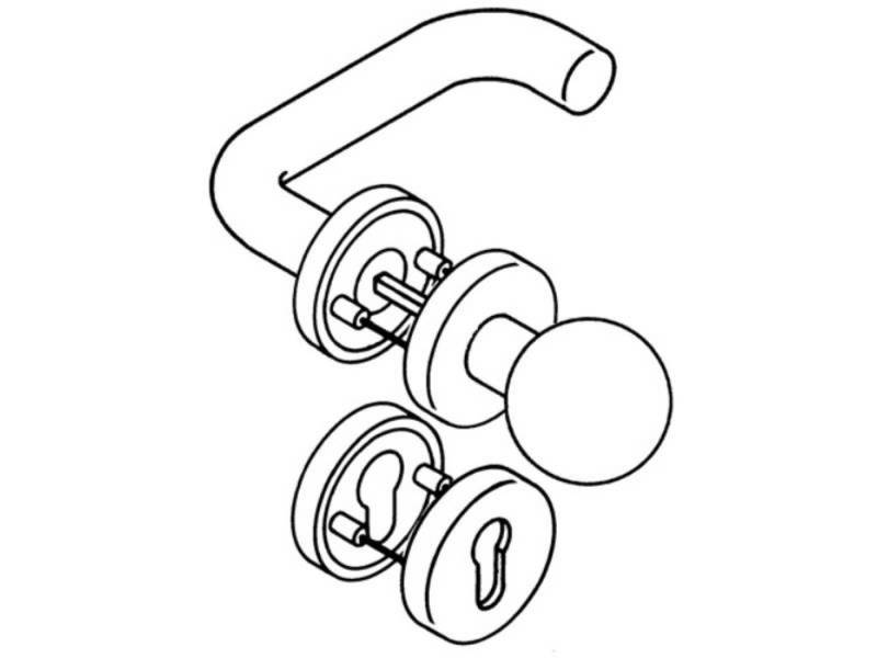 HEWI Rosette HEWI 111R03.133 90 Rosettengarnitur 111R03.133 Kunststoff 90 U-Form PZ von HEWI