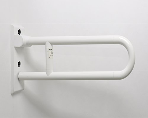 HEWI Stützklappgriff Serie 801 (Klappgriff drehbar, Haltegriff) Farbe weiß, 100kg, Ausladung 600mm - 801.50.100 99 von HEWI