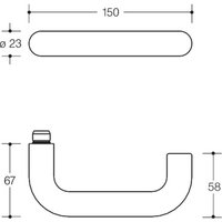 Hewi - Halbgarnitur R-Tech em 111.23PBRLT / 305.23PBRKN anthr von HEWI