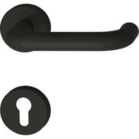 Hewi - Türbeschlag 111.20 r Türgriff für Innentür auf Rosette pz tiefschwarz von HEWI