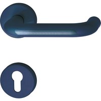 Türbeschlag 111.23 r Türgriff für Innentür auf Rosette pz Polyamid, stahlblau von HEWI